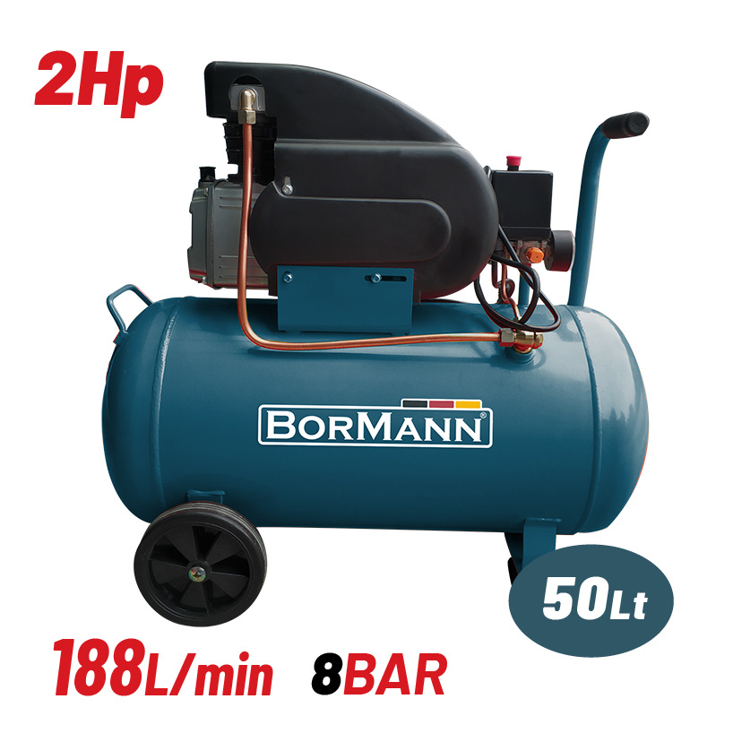 BAT5012 BORMANN BAT5012 Αεροσυμπιεστής Μονομπλόκ,2Hp,50L,188L/min - Image 1